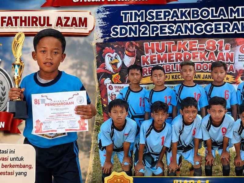 PRESTASI  SISWA  SDN 2 PESANGGERAHAN  DALAM  SEMARAK PERINGATAN HUT RI  KE-81 KKGPJ  KECAMATAN JANGKAR
